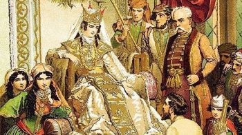 Царица Тамара и Шота Руставели: яблочко и стрела